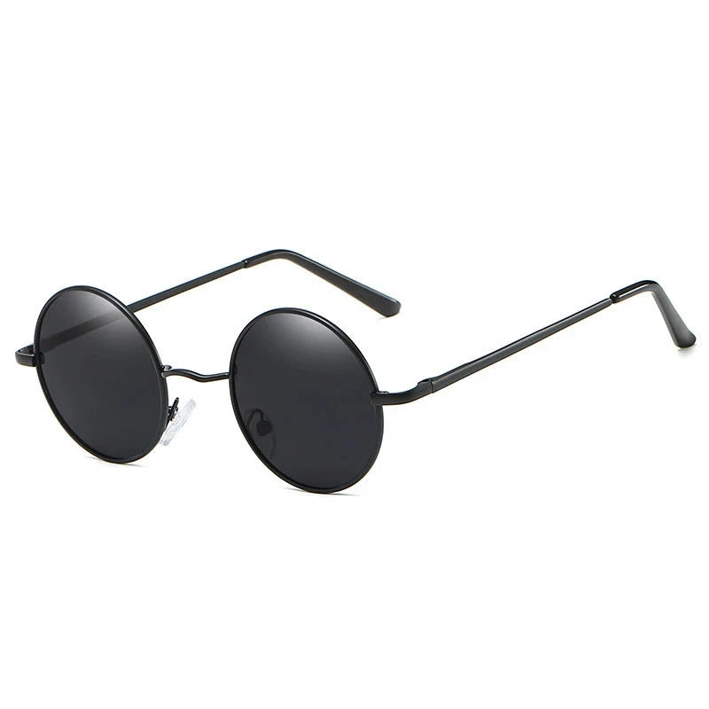 Retro Polarized Round Metal Frame Sunglasses Unisex
