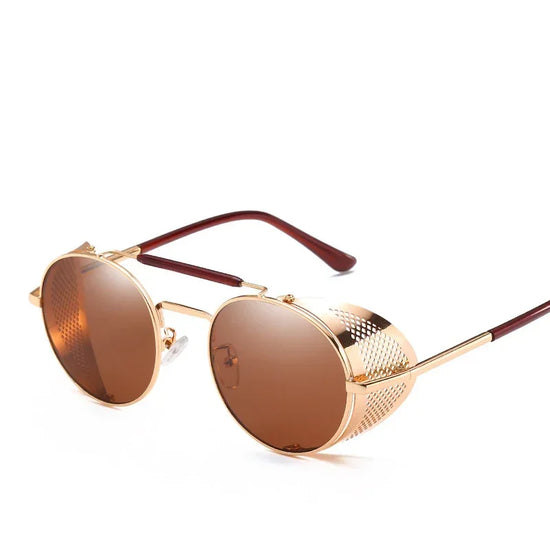 Retro Round Metal Sunglasses Steampunk Unisex