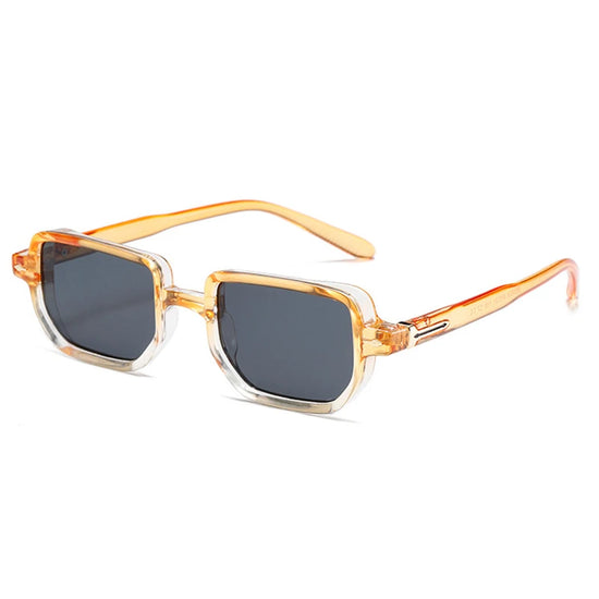 Retro Rectangle Rivets Sunglasses Men